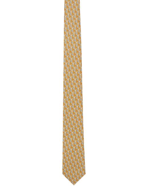 Cravate jaune en soie Zegna pour homme en coloris Black