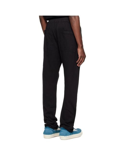 Rick Owens Black Tower Berlin Drawstring Sweatpants for men