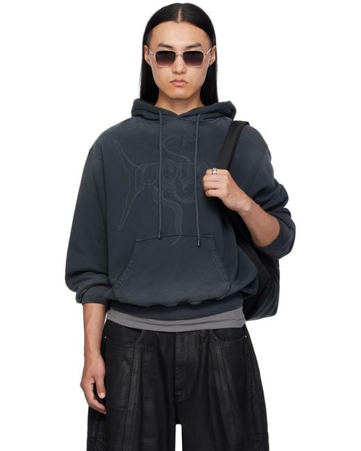 Lu'u Dan Blue Slouch Hoodie for men