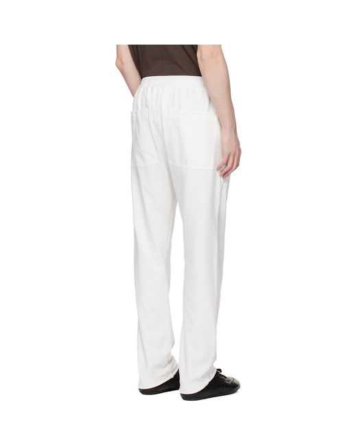 Rick Owens White Off- Temple Berlin Drawstring Sweatpants for men