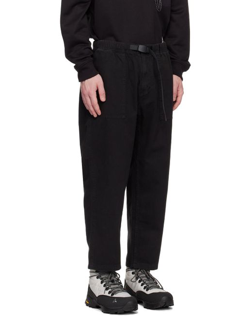 Gramicci Black Loose Tapered Trousers for men