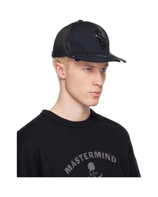 MASTERMIND WORLD Black Mw Tagged Cap for men