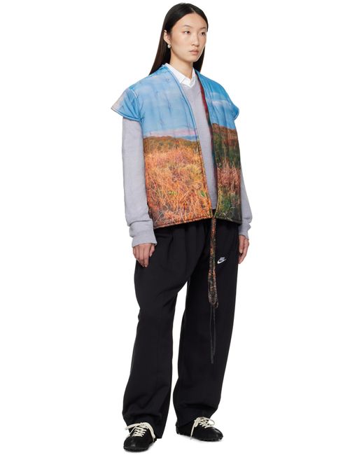 Bless Lining Vest in Blue | Lyst