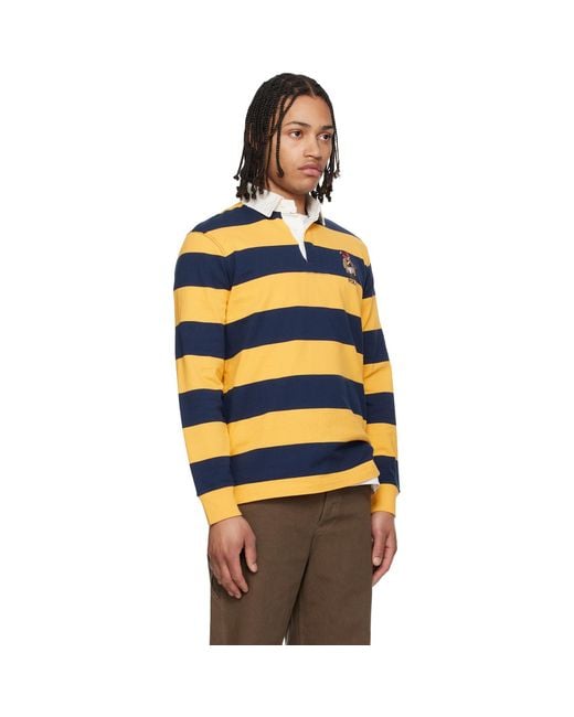 Polo Ralph Lauren Orange Classic Fit Polo Bear Rugby Polo for men
