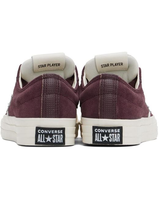 Converse star player burgundy best sale