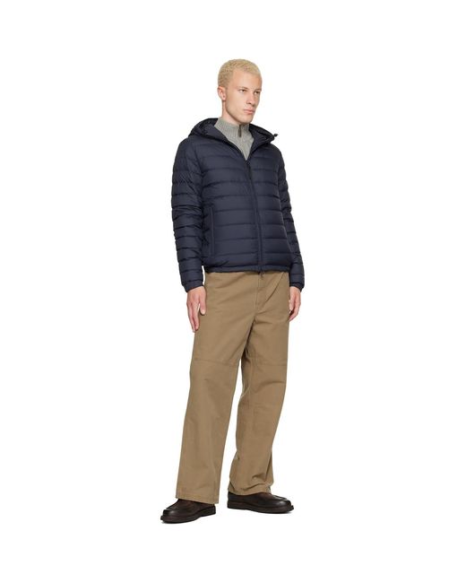 Moncler Blue Solienn Hooded Short Down Jacket for men