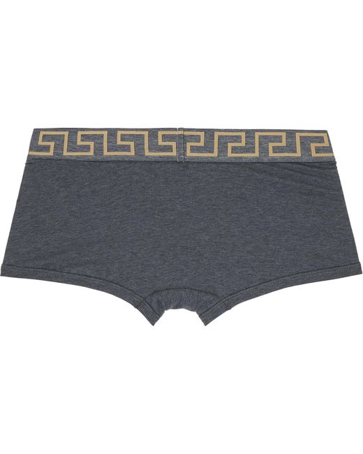 Versace Black Three-Pack Greca Border Boxer Briefs for men