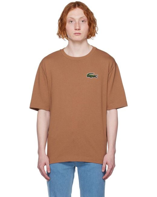 Lacoste Brown Loose Fit T-shirt in Blue for Men | Lyst Canada