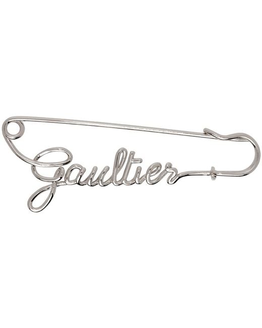 Jean Paul Gaultier Black 'the Gaultier Safety Pin' Brooch for men