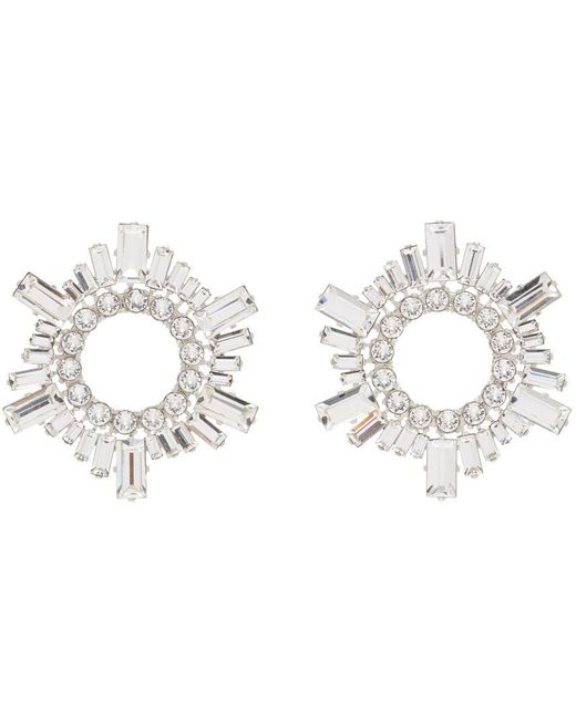 AMINA MUADDI Mini Begum Earrings in White | Lyst UK