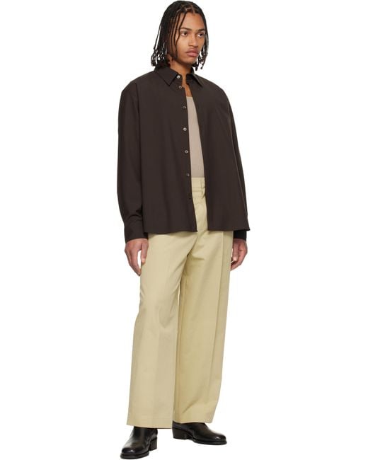 LE17SEPTEMBRE Natural Two Tuck Trousers for men