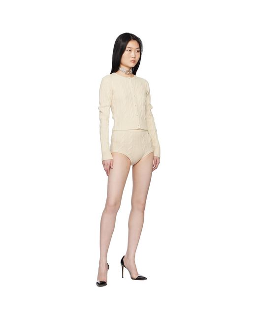 Blumarine Multicolor Off- Braid Cable Knit Shorts