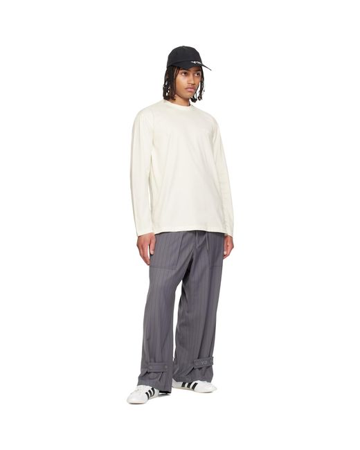 Y-3 Gray Wool Trousers for men