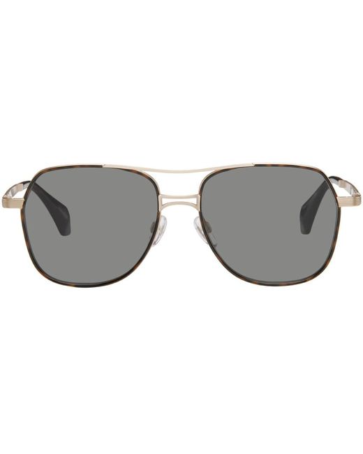 Vivienne Westwood Black Gold Hally Sunglasses for men
