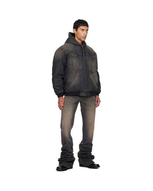 Egonlab Black Fitted Jeans for men
