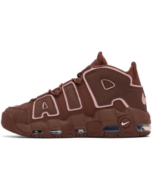 Nike Brown Burgundy & Air More Uptempo '96 Sneakers for men