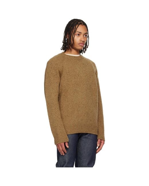 A.P.C. Multicolor Tan Harris Sweater for men