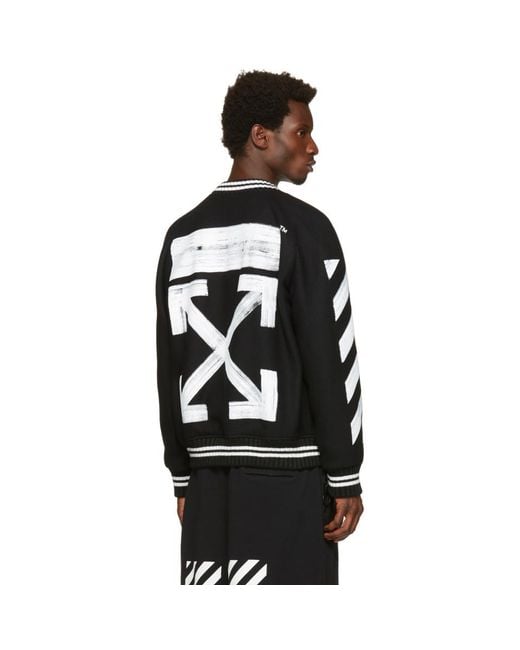 Off-White Diagonal Varsity Jacket