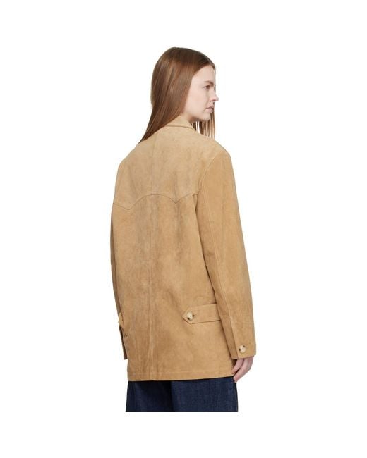 Carter Young Natural Tan Chicago Suede Jacket