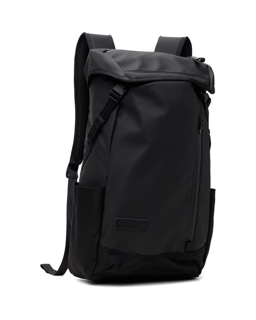 Master Piece Black Slick Flap Backpack for men