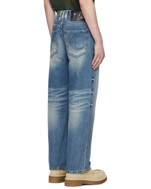 THUG CLUB ブルー レーザーカット ジーンズ 1 THUG CLUB Shot Gun Jeans in Blue for Men | Lyst