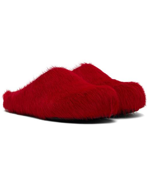 Marni Red Fussbett Sabot Loafers for men
