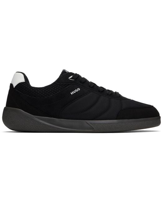 【関税込み】Hugo ベージュ Football-Inspired スニーカー HUGO Football-Inspired Sneakers in Black for Men | Lyst