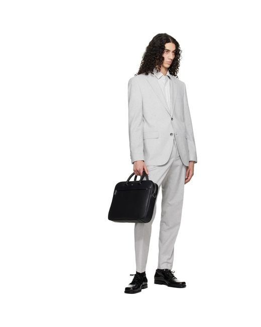Boss Black Monogram Print Document Briefcase for men