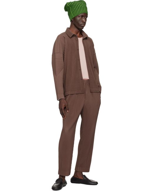 Homme Plissé Issey Miyake Men's Brown Monthly Color November Pants