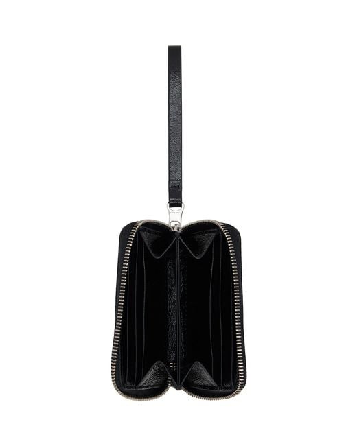 Courreges Black Naplack Zipped Compact Wallet