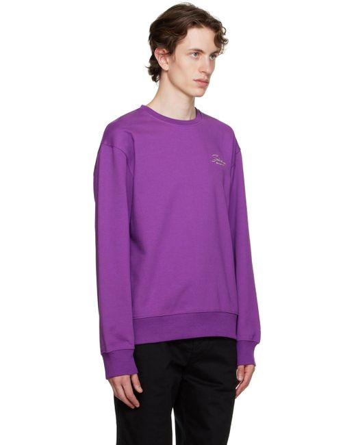 Saturdays NYC Purple Bowery Sweatshirt for men