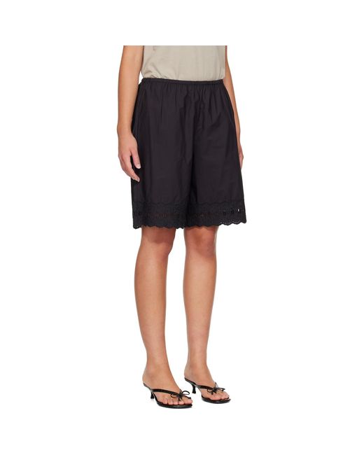 Sandy Liang Blue Pepita Shorts