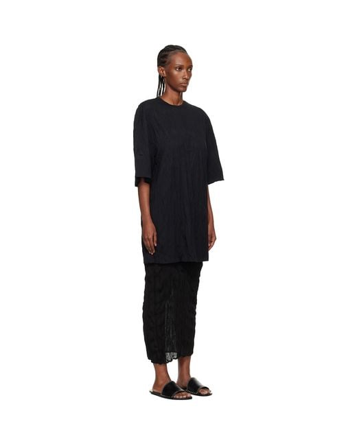 Totême Black Relaxed Tee Minidress