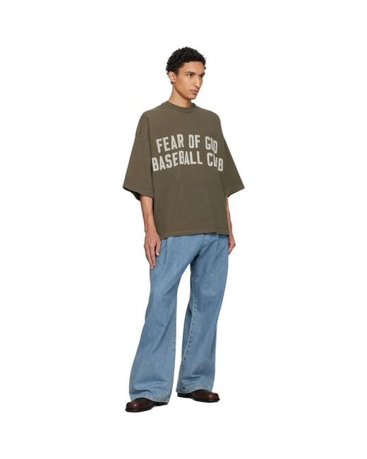 Fear Of God Green Baseball Club T-Shirt for men