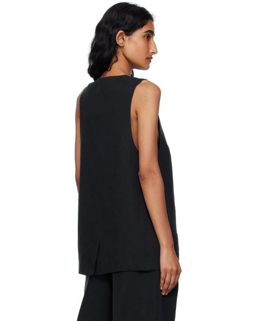 Frankie Shop Black Melrose Linen Vest