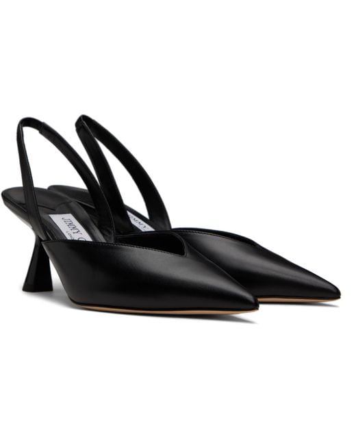 【関税込み】Jimmy Choo ブラック Maryanne SB 65 ヒール Maryanne SB 65 velvet slingback pumps in black - Jimmy Choo