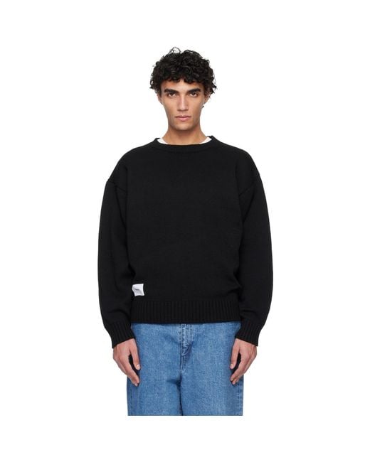 Pull Afa Noir À Col Ras Du Cou (w)taps pour homme en coloris Black