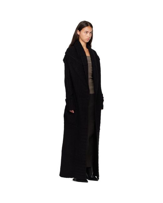 Rick Owens Black Tower Dafne Robe Cardigan
