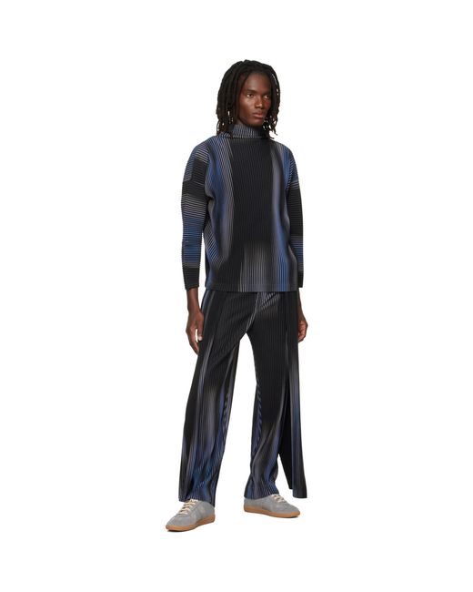 Homme Plissé Issey Miyake Blue Blend Of Lights T-Shirt for men