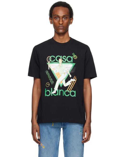 Casablancabrand Black Ssense Exclusive 'le Jeu' T-shirt for men