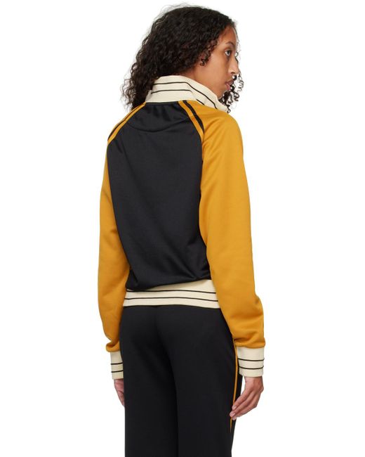 Wales Bonner Ssense Exclusive Black & Yellow Percussion Track Jacket