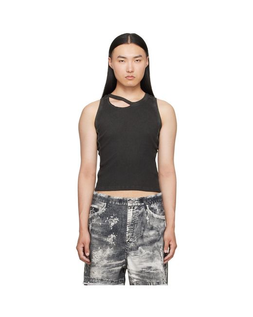 CAMPERLAB Black Ribbed Tank Top for men