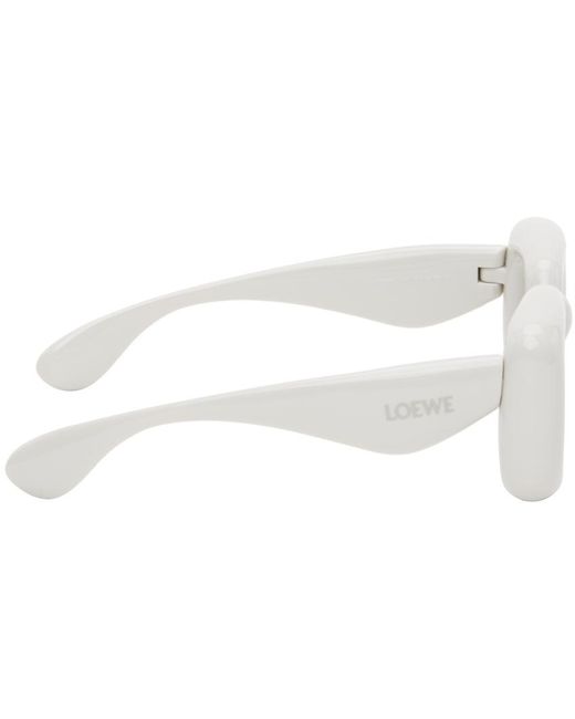 Loewe Black White Inflated Rectangular Sunglasses for men