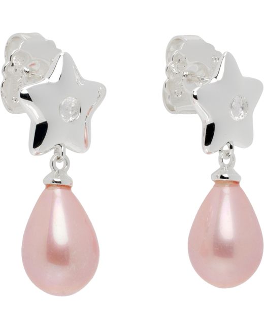 Sandy Liang Pink Cloverdale 2.0 Earrings