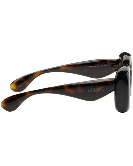 Loewe Black Tortoiseshell Inflated Sunglasses for men