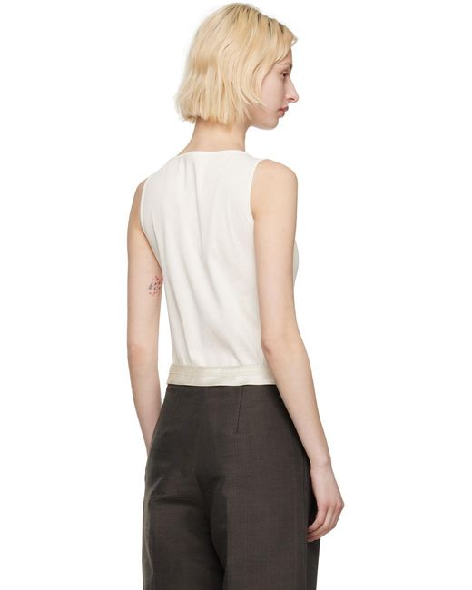 Justaucorps Blanc À Encolure Arrondie GIA STUDIOS en coloris Black