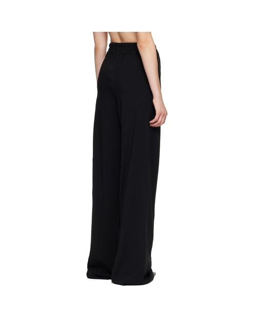 Rick Owens Black Tower Drawstring Bias Trousers