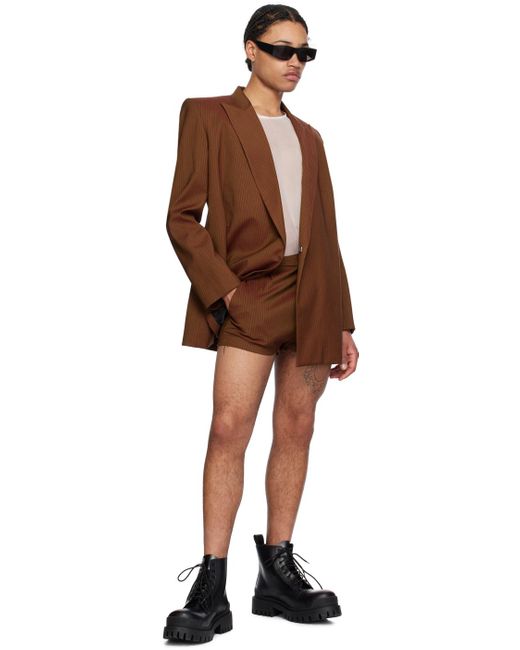 Veston brun à rayures fines Egonlab pour homme en coloris Brown