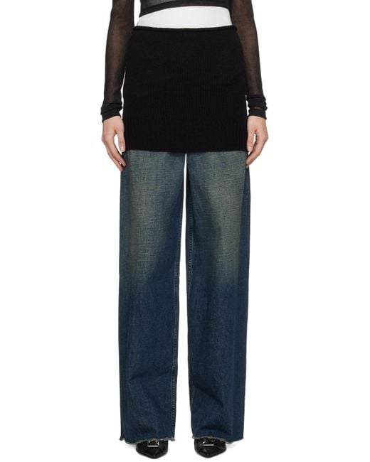 MM6 by Maison Martin Margiela ロールエッジ ミニスカート Black