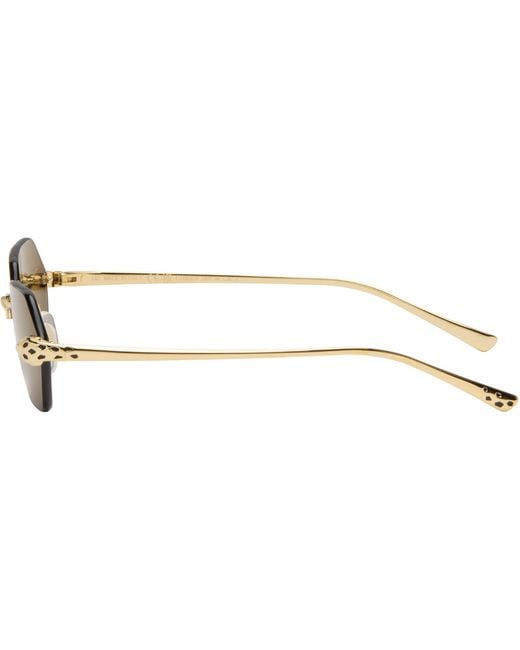 Cartier Black 'Panthère De Sunglasses